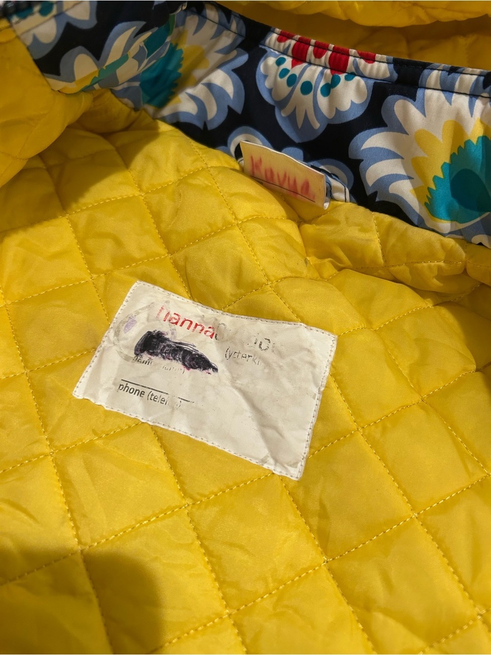 Hanna Andersson winter jacket quilted interior abstract print size 110 - Picture 4 of 7